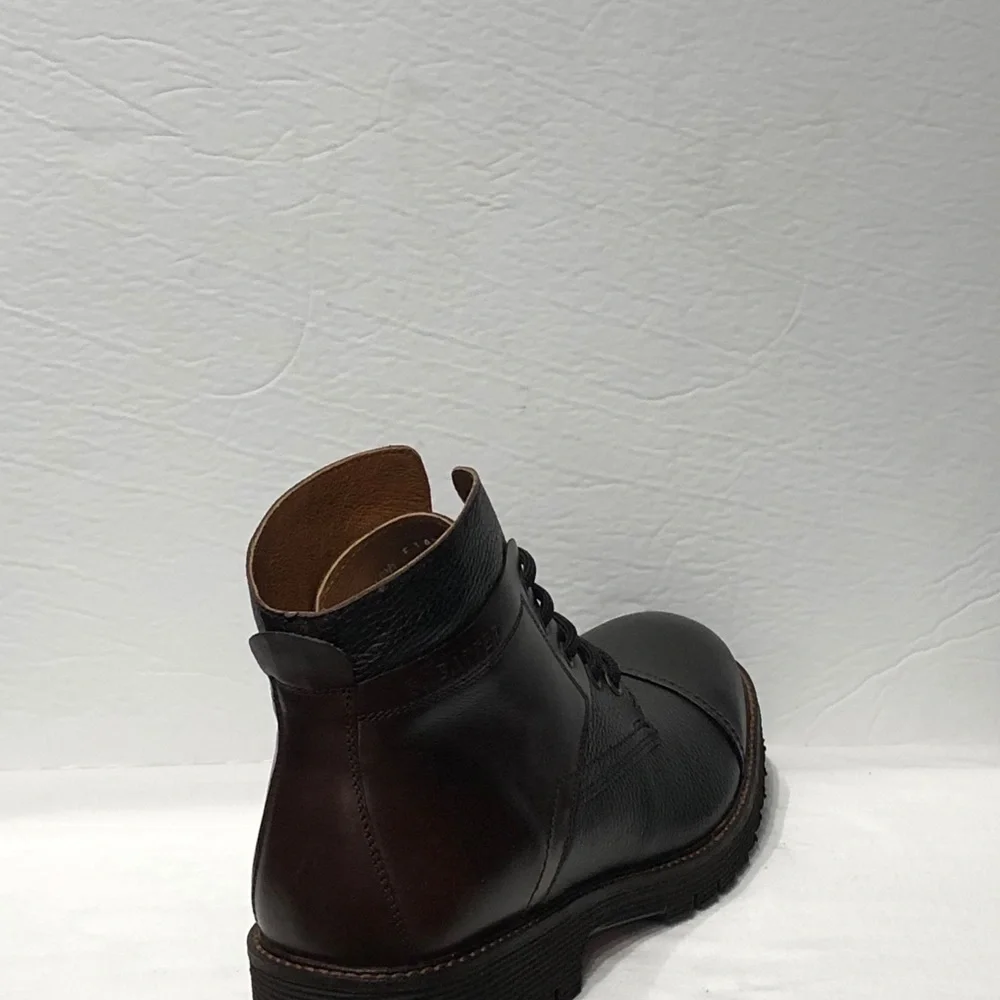 Sabatter boots dark brown leather thick sole